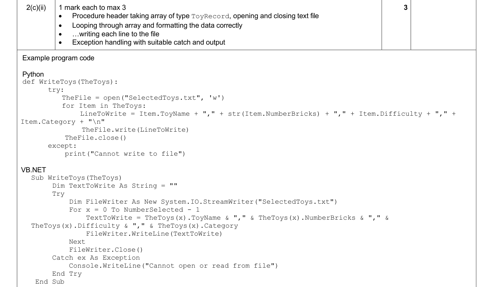 answer